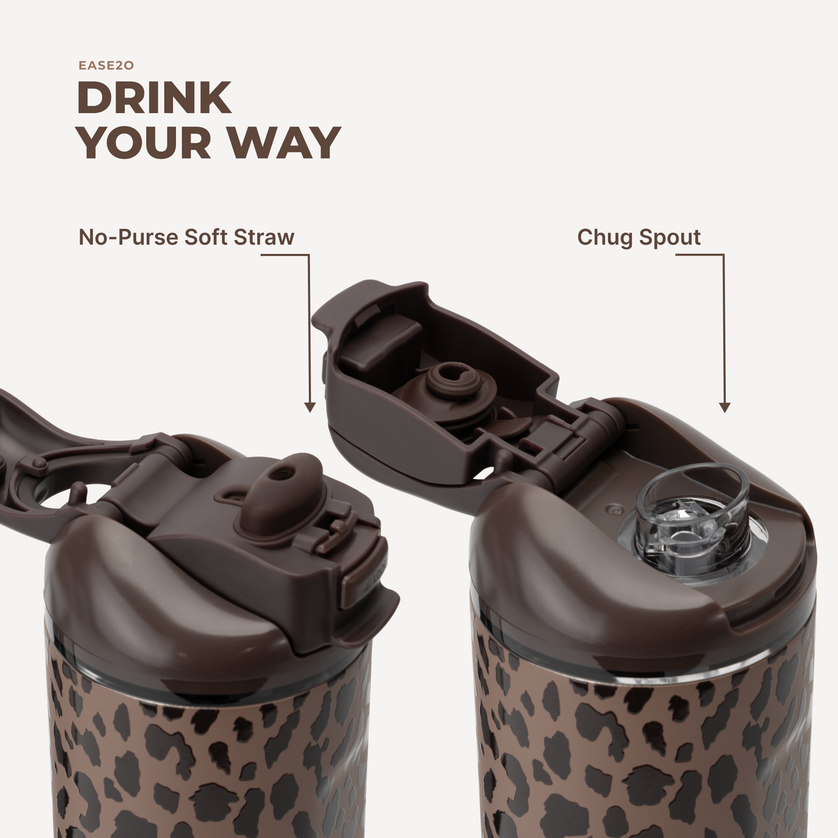 Ease2o 40oz - Brown Leopard